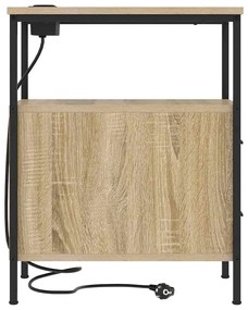 Éjjeli Szekrények 2 pcs sonoma tölgy 30 x 48 x 61 cm Faanyag