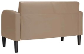 cappuccino műbőr loveseat kanapé 110 cm
