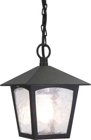 Elstead klasszikus kültéri függeszték york fekete átlátszó IP43 elsbl6b-black