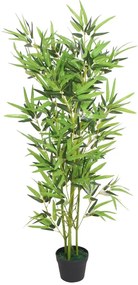 vidaXL műbambusz virágcseréppel 120 cm zöld
