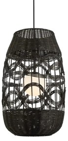 Csillár zsinóron ARONA 1xG9/9W/230V átm. 40 cm fekete