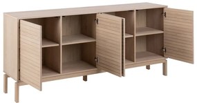 Natúr színű alacsony komód tölgyfa dekorral 180x80 cm Linley – Actona