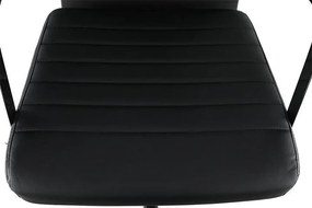 Irodai szék, textilbőr/fém, fekete/króm, FARAN