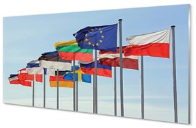 Üvegképek Rengeteg zászlók 125x50 cm