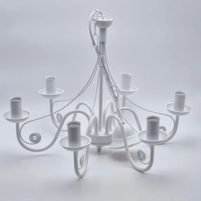 Csillár láncon DONATO 6xE14/40W/230V fehér