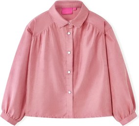 vidaXL Gyerek blúz lámpás ujjal Old Rose 92