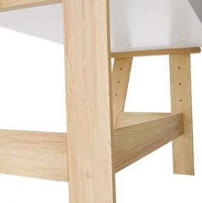 Gyerek íróasztal  magasságban állítható tárolóhellyel fehér