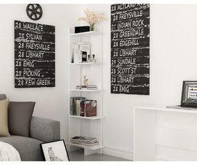 könyvespolc Als - White