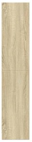 sonoma tölgy színű szerelt fa könyvszekrény 57 x 28,5 x 141 cm
