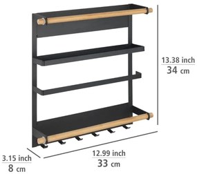 WENKO 54114100 - MAGNA rendszerező 33x34 cm fekete/barna