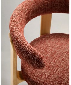 Natúr színű-terrakotta színű kőrisfa étkezőszék Granite – Kave Home