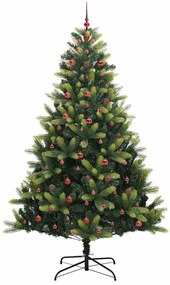 Mesterséges Hajlított Karácsonyfa 300 LED-del Zöld 240 cm