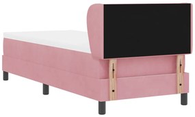 Boxspring Ágy Ágyneművel Rózsaszín 80x200 cm Velvet