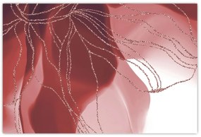 Kép - Piros absztrakt virág N⁰1 (90x60 cm)