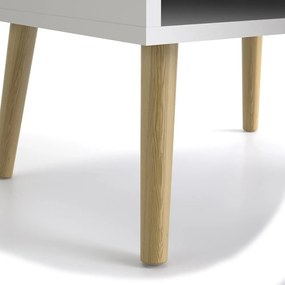 Oslo fehér könyvespolc, 50 x 171 cm - Tvilum