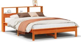 vidaXL viaszbarna tömör fenyőfa ágy matrac nélkül 140 x 200 cm