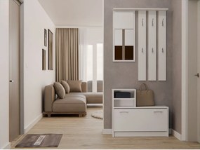 Drohmo GAR előszobafal, 85x180x24 cm, fehér