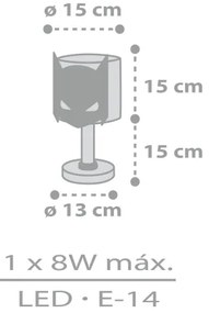 Dalber 61801N - LED gyereklámpa DARK HERO 1xG4/4W/230V fehér/fekete