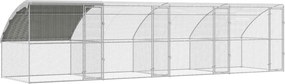 vidaXL Csirkeketrec 4 pcs Ezüst 800 x 200 x 200 cm Acél és PE