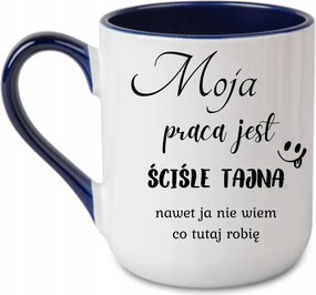 Coffee bögre A munkám szigorúan titkos, még én sem tudom sötétkék 330