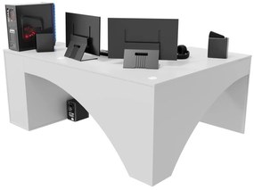 Sarok PC asztal Carbon (fehér) (B) (világítás nélkül). 1054962