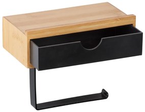 WENKO 24754100 - BAMBUSA WC-papír tartó 18,5 x 14 cm barna/fekete