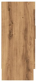 kézműves tölgy színű szerelt fa tálalószekrény 120x30,5x70 cm