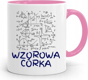 Rózsaszín Bögre Ajándék Lányának Mintás Lánya fényképes nyomattal