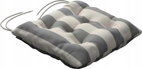 Jacek székpárna 38x38 fehér-szürke függőleges csíkos (5,5cm)