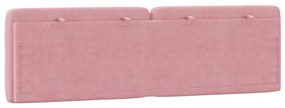 rózsaszín bársony fejtámla párna 160 cm