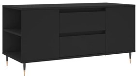 fekete szerelt fa dohányzóasztal 102x44,5x50 cm