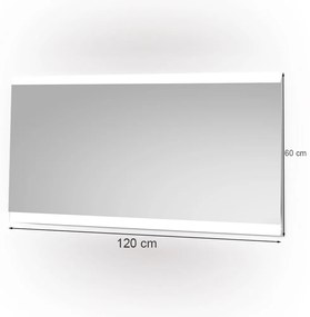Liv 120 tükör led világítással 120x60 cm