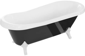 Mexen, Mexen Retro wanna wolnostojąca 170 x 75 cm, fehér/fekete, fehér lábak - 53251707575-20