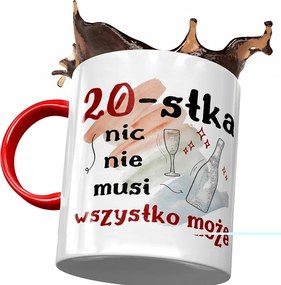 Piros Bögre Születésnapra 20 20. 20. Ajándék Nyomtatott Fotóval