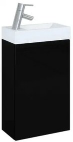 AREZZO design MINI 40 1 ajtós matt fekete (alsószekrény + mosdó)