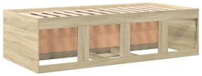sonoma tölgy kanapéágy fiókkal matrac nélkül 75x190 cm
