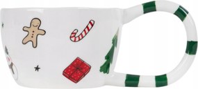 Lolla porcelán karácsonyi bögre keksz karácsonyfa pálca 300ml Homla