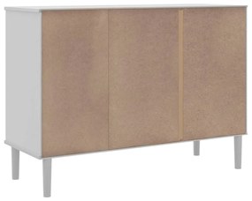 SENJA fehér rattanhatású tálalószekrény 112 x 40 x 80 cm