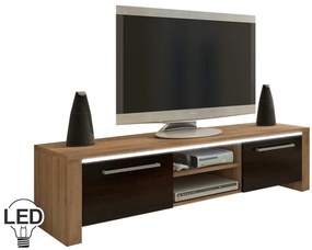 TV asztal/szekrény Helix (világos sonoma + sötét). 780037