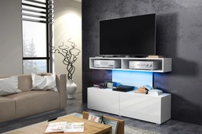 TV asztal/szekrény Rex (fehér + fényes fehér). 780440