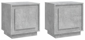 2 db betonszürke szerelt fa éjjeliszekrény 44x35x45 cm