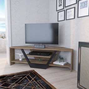 TV szekrény Sares - Walnut, Black