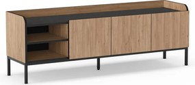 Natúr színű TV-állvány tölgyfa dekorral 160x55x42 cm Adara – Marckeric