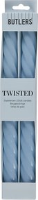 TWISTED gyertya szett 2 db , fényes világoskék