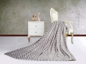 Mikroszálas ágytakaró 160x200 szürke fehér csillagok