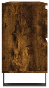 füstös tölgy színű szerelt fa fürdőszobaszekrény 80x33x60 cm