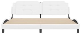 fehér műbőr ágykeret matrac nélkül Zadar 200x200 cm