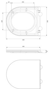 OMNIRES OTTAWADEBP - WC-ülőke SoftClose OTTAWA duroplast/fényes fehér