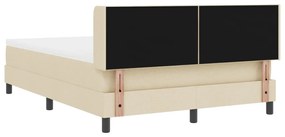 Boxspring Ágy Matrac-kal - Krém, 140 x 200 cm, Szövet