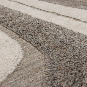 Szürke-bézs gyapjúkeverék szőnyeg 170x240 cm Moro – WOOOD